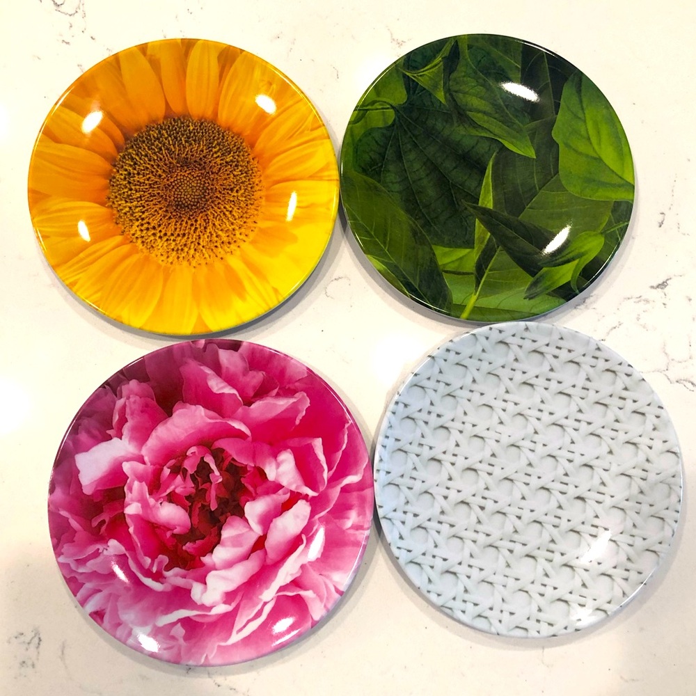 Kate Spade Patio Floral Tidbit Plates